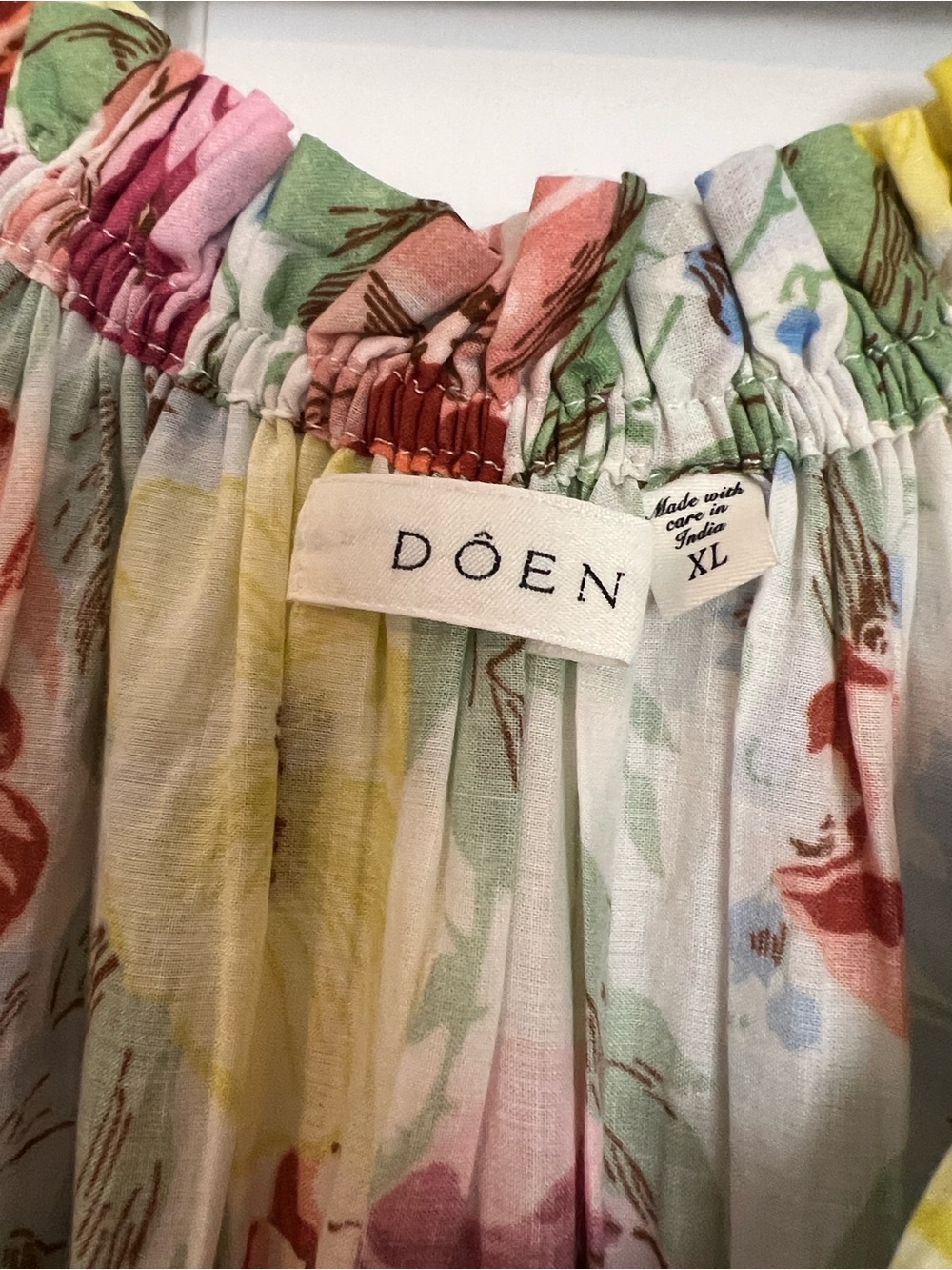 DÔEN Ischia Midi Dress in Blanc Anemone Bloom XL - Picture 4 of 6